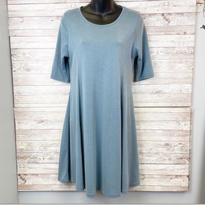 Ginger G Teal Flowy Tunic Style Top or Mini Dress